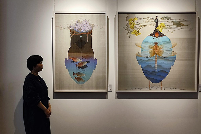 Triển lãm tranh "Lụa 2022" quy tụ 5 họa sĩ nổi tiếng Việt Nam