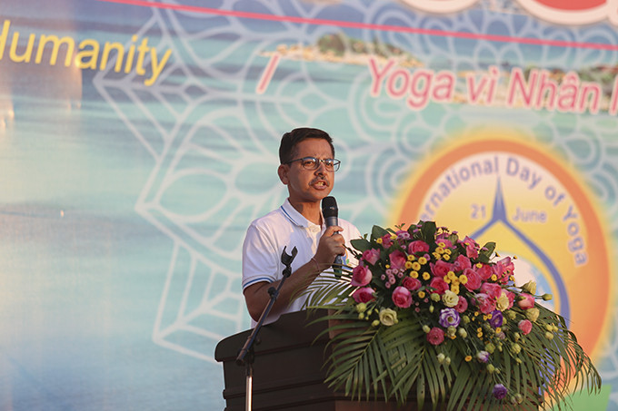 Pranay Verma highly appreciates the attention of Khanh Hoa Provincial People's Committee for yoga