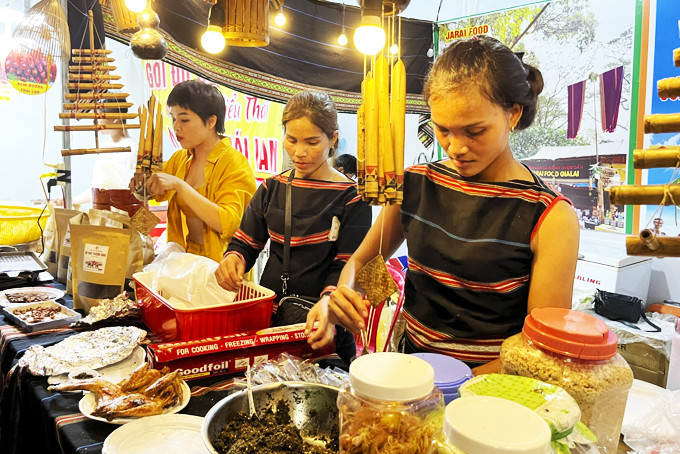A food booth of Gia Lai province