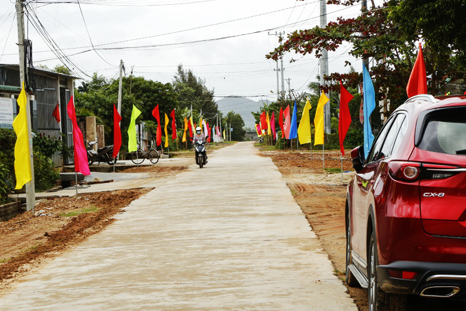 Một tuyến đường ở xã nông thôn mới Ninh Trung.