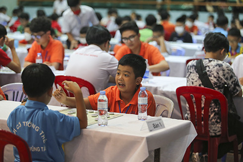 Players competing at the National Junior Chinese Chess Championships 2022