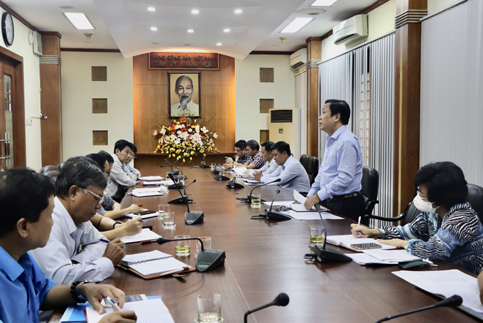 Thường trực Tỉnh ủy Khánh Hòa: Giao ban với Mặt trận và các hội, đoàn thể quý II