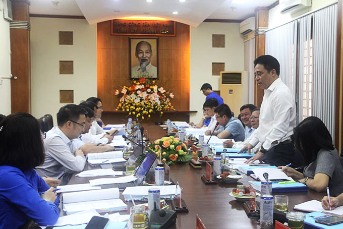 Ông Nguyễn Khắc Toàn phát biểu tại buổi làm việc.
