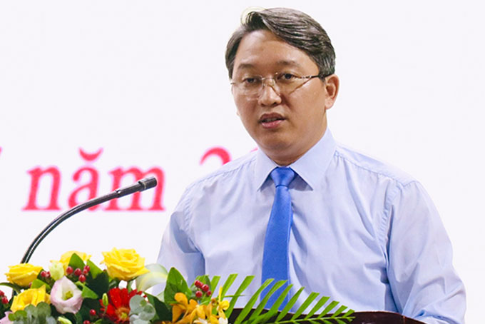 Bí thư Tỉnh ủy Nguyễn Hải Ninh phát biểu khai mạc hội nghị.