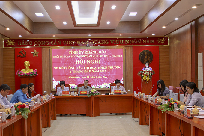 Khối thi đua các cơ quan tham mưu Tỉnh ủy (Khối 1) triển khai nhiệm vụ 6 tháng cuối năm