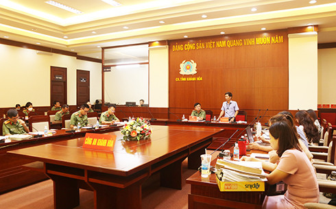 Đoàn kiểm tra kiểm tra công tác cải cách hành chính tại Công an tỉnh Khánh Hòa