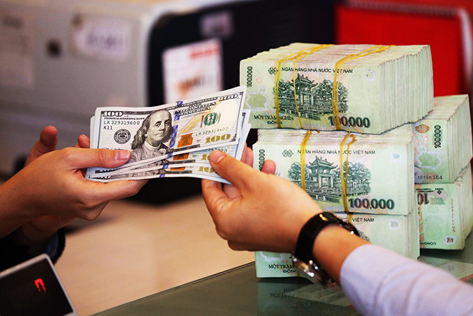 Ngân hàng tăng nhẹ giá USD