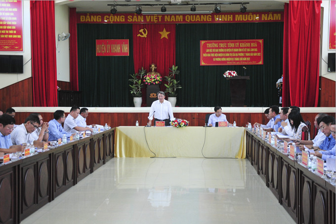 Ông Nguyễn Hải Ninh phát biểu chỉ đạo tại buổi làm việc.