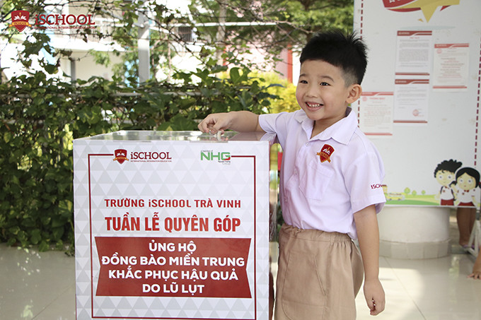 Tuần lễ quyên góp ủng hộ đồng bào miền Trung được phát động tại 14 điểm trường iSchool