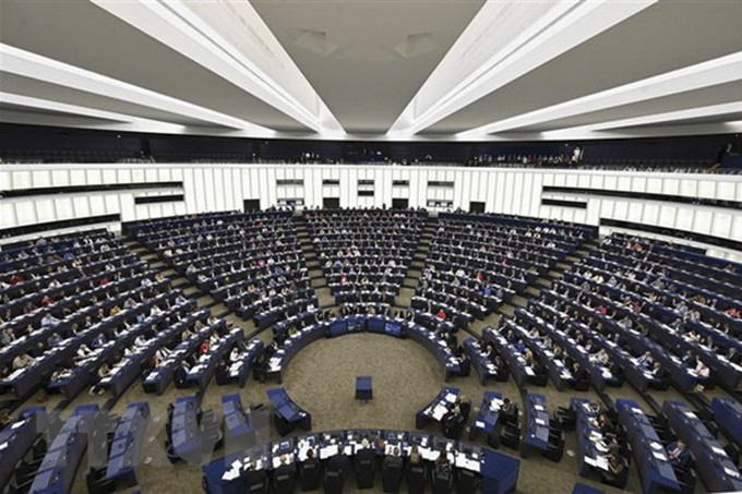Toàn cảnh phiên họp Nghị viện châu Âu ở Strasbourg, miền Đông nước Pháp, ngày 14/9/2022. (Ảnh: AFP/TTXVN)