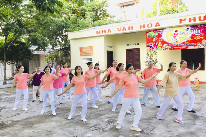 Nhà văn hóa tại tổ dân phố 1 Phước Thành được sửa chữa từ nguồn kinh phí xã hội hóa. 