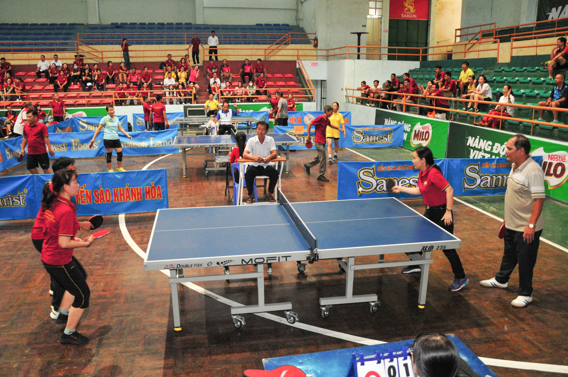 Mixed doubles’ table tennis