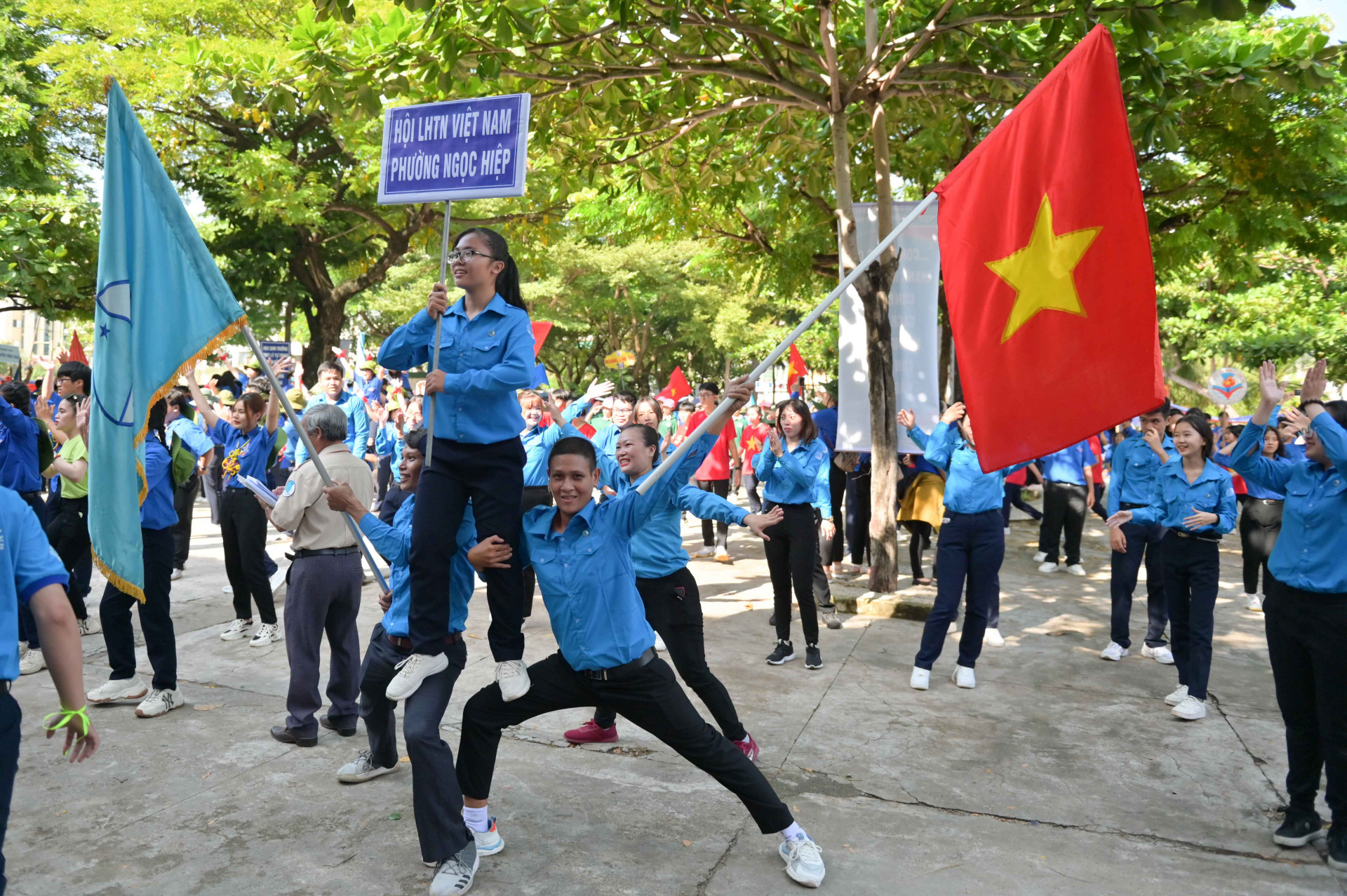 Phần thi sôi nổi của Hội Liên hiệp Thanh niên Việt Nam phường Ngọc Hiệp