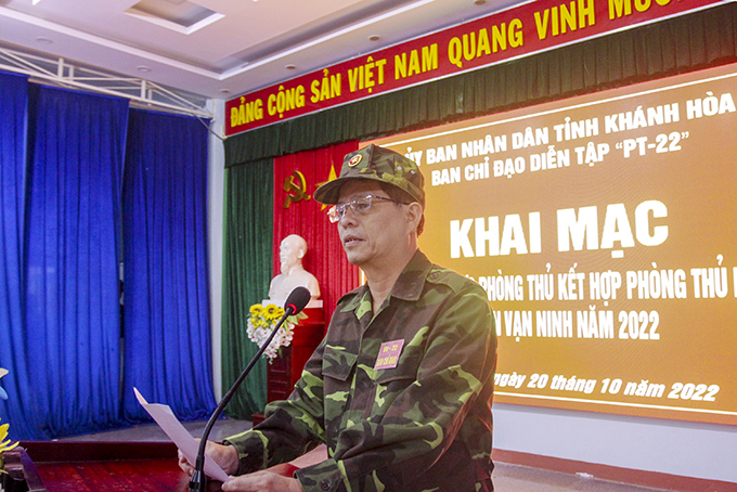 Diễn tập khu vực phòng thủ kết hợp phòng thủ dân sự huyện Vạn Ninh năm 2022