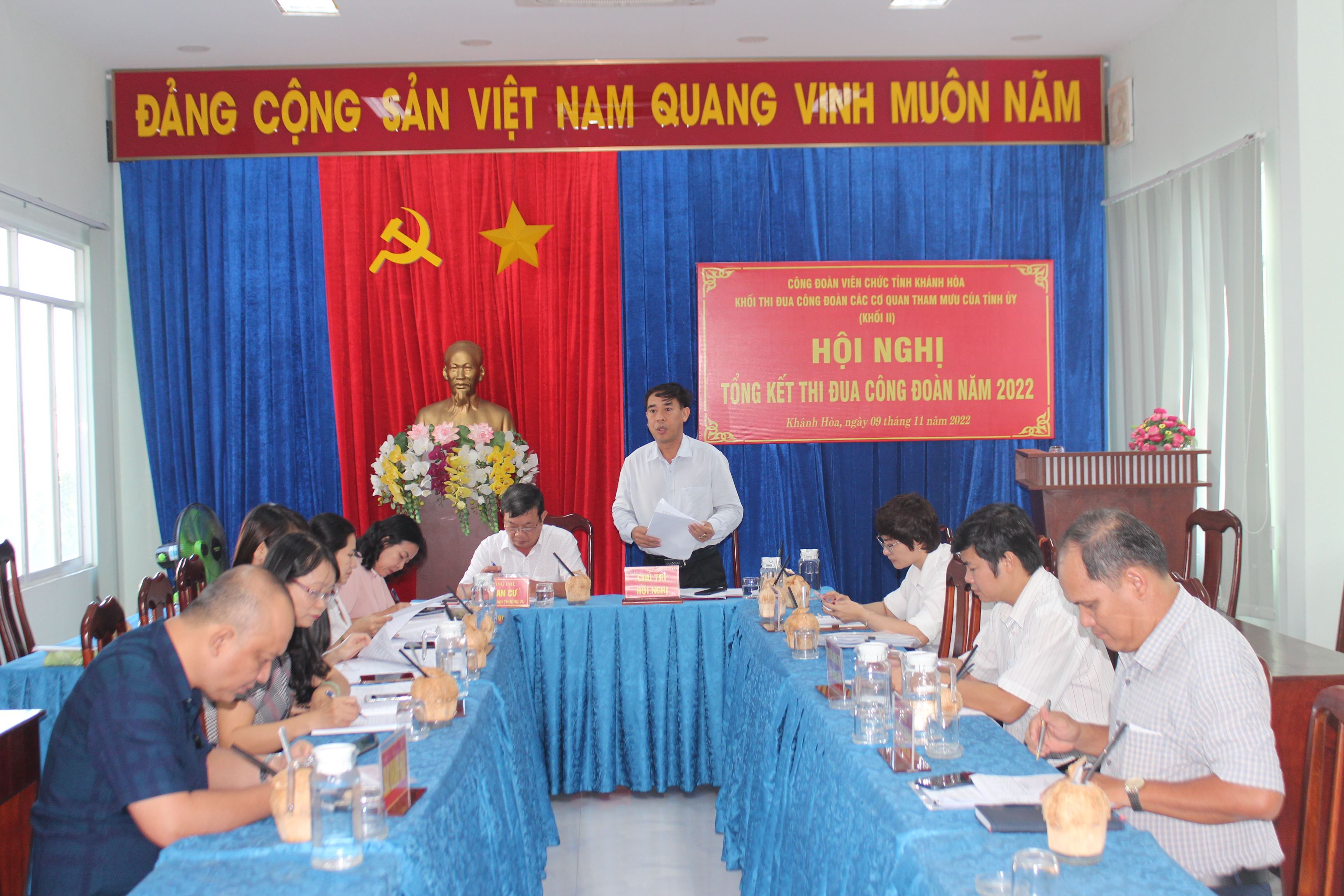 Khối thi đua Công đoàn các cơ quan tham mưu của Tỉnh ủy (khối II) tổng kết thi đua năm 2022