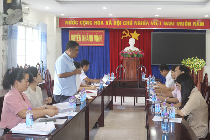 Đoàn giám sát Ban Văn hóa - Xã hội, HĐND tỉnh làm việc với huyện Khánh Vĩnh.