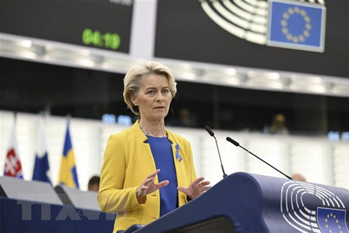 Chủ tịch Ủy ban châu Âu Ursula von der Leyen. (Ảnh: AFP/TTXVN)