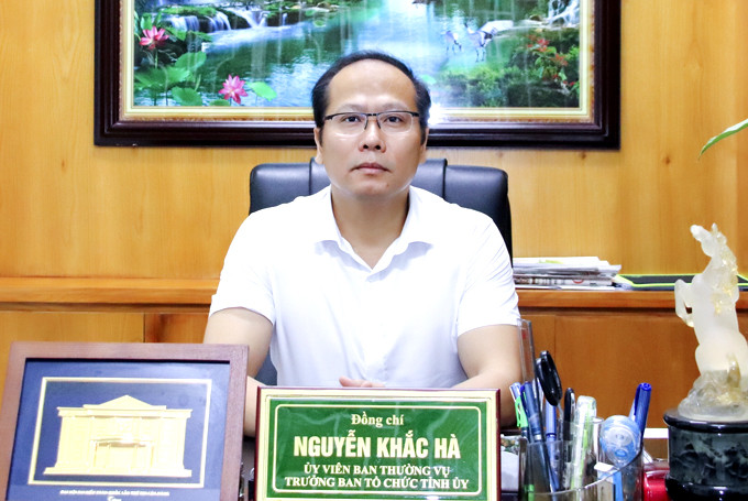 Ông Nguyễn Khắc Hà - Ủy viên Ban Thường vụ Tỉnh ủy, Trưởng ban Tổ chức Tỉnh ủy.