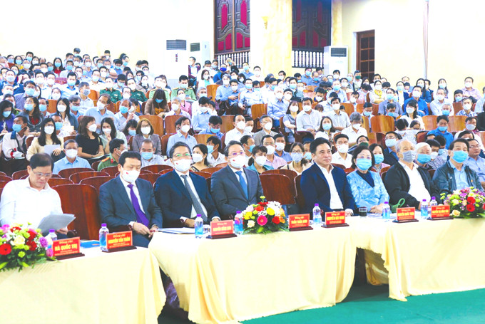 Đại biểu dự Hội nghị quán triệt Nghị quyết số 09 của Bộ Chính trị, tổ chức vào ngày 24-2-2022.