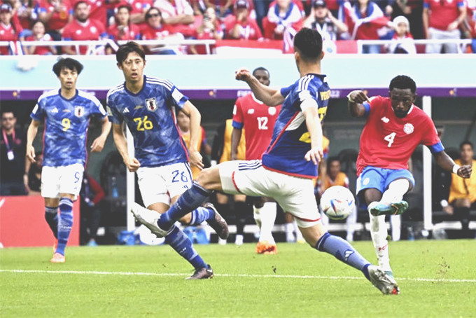 Các cầu thủ Nhật Bản trong trận thua Costa Rica. (Ảnh: Vnexpress)