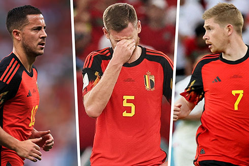 Đội tuyển Bỉ tỏ ra quá nặng nề, không có phong độ tốt tại World Cup 2022.