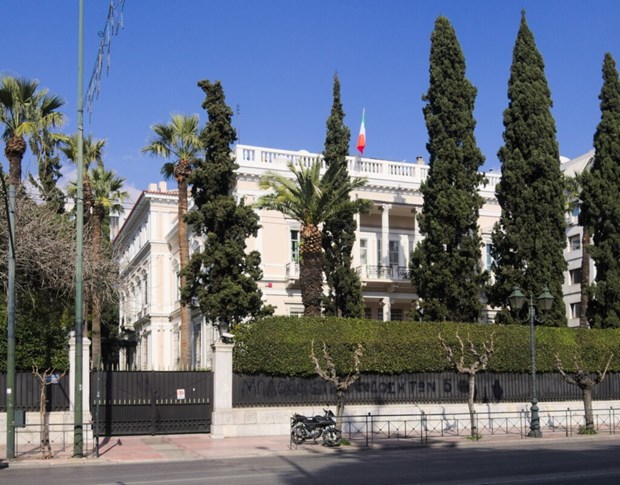 Đại sứ quán Italy tại Athens, Hy Lạp. (Nguồn: Creative Commons)