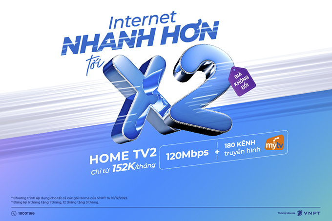 Internet VNPT nhanh hơn tới 2 lần, giá không đổi