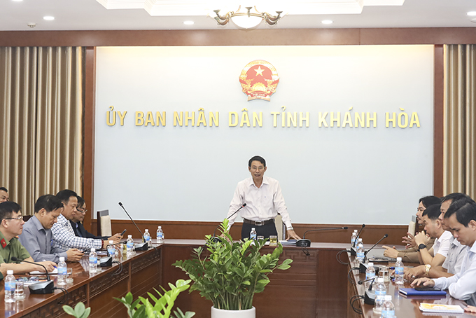 Ông Đinh Văn Thiệu phát biểu tại cuộc họp.