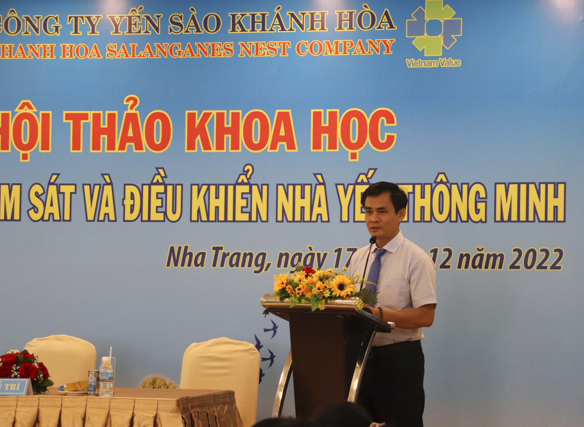 Ông Nguyễn Thanh Hải - Tổng giám đốc Công ty Yến sào Khánh Hòa phát biểu khai mạc