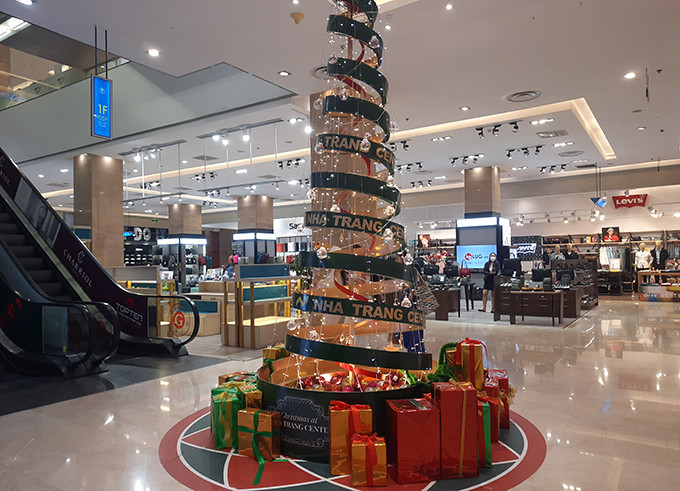 Creative unusual Christmas tree at Nha Trang Center