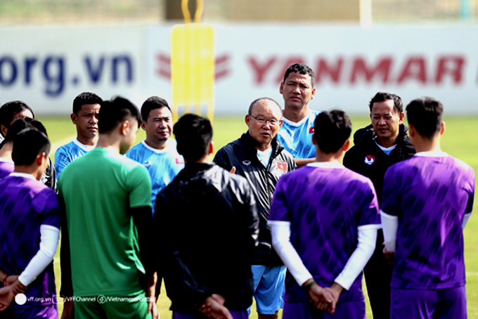 Vietnam preparing for the match with Malaysia (Source: VFF)