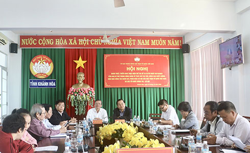 Các đại biểu dự hội nghị tại điểm cầu Khánh Hòa