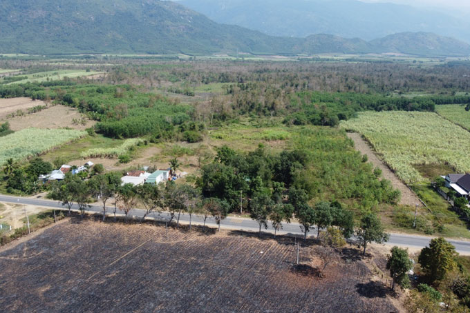 Khu vực xã Ninh Tây (thị xã Ninh Hòa) nơi cao tốc Khánh Hòa - Buôn Ma Thuột sẽ đi qua.