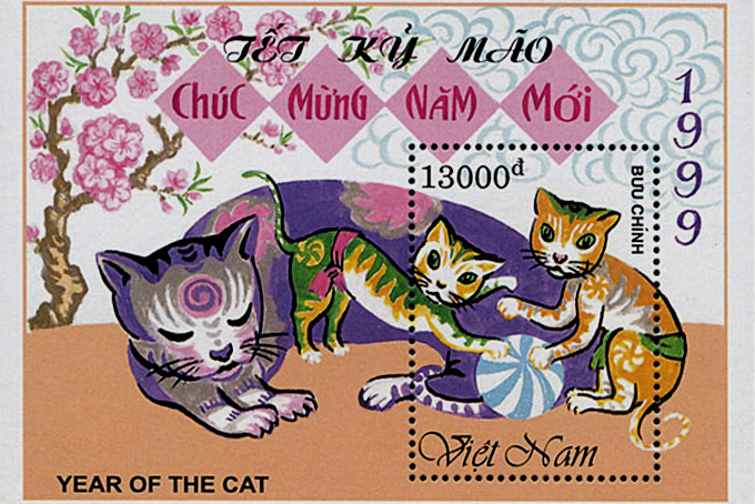 Mèo trên tem bưu chính Việt Nam