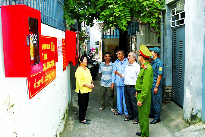 “Điểm chữa cháy công cộng” được xây dựng  tại Tổ dân phố 1 Trần Nhật Duật, phường Phước Hòa.