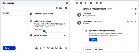 Google tăng cường chức năng mã hóa bảo mật cho thư gửi qua Gmail