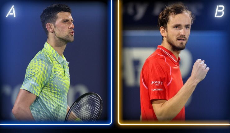Djokovic và Medvedev tạo nên trận bán kết rực lửa tại Dubai Open.