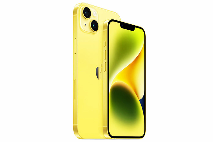  Màu vàng mới của iPhone 14 khá trẻ trung.