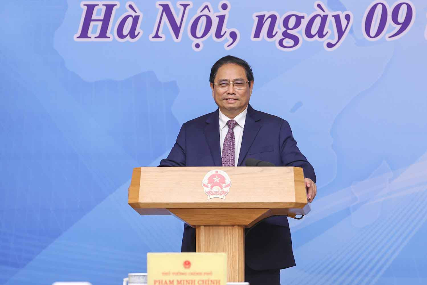 Thủ tướng Chính phủ Phạm Minh Chính phát biểu tại hội nghị. Nguồn: baochinhphu.vn. 