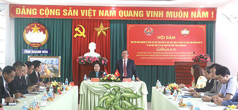 Ông Trần Ngọc Thanh phát biểu tại buổi hội đàm.