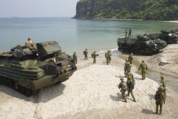 Thủy quân lục chiến Mỹ tham gia cuộc tập trận chung Hàn Quốc
