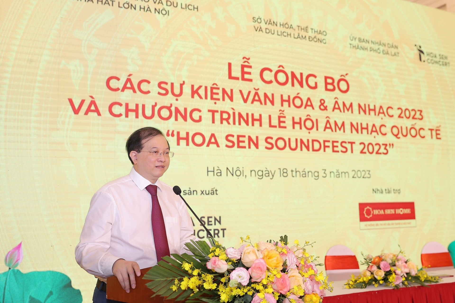 Thứ trưởng Bộ Văn hóa, Thể thao và Du lịch Tạ Quang Đông phát biểu.