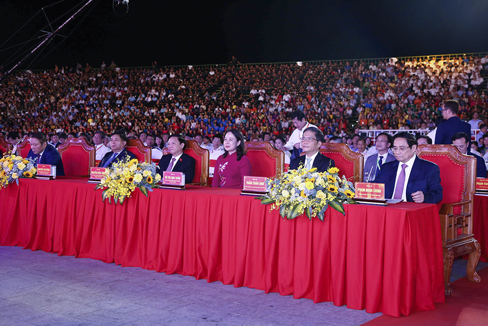 Thủ tướng Chính phủ Phạm Minh Chính đến dự lễ kỷ niệm. Ảnh: C.Đ