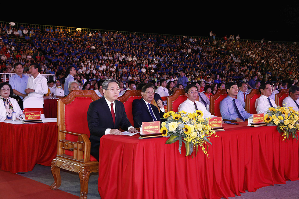 Đồng chí Nguyễn Hải Ninh dự lễ kỷ niệm. Ảnh: C.Đ
