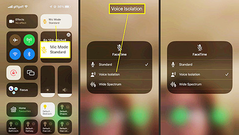 Cách kích hoạt Voice Isolation.
