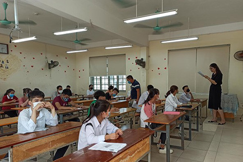 Thí sinh dự kỳ thi Tốt nghiệp Trung học phổ thông năm 2020. (Ảnh: PM/Vietnam+)