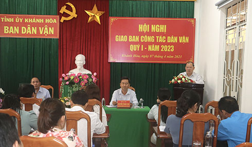 Giao ban công tác dân vận quý I/2023