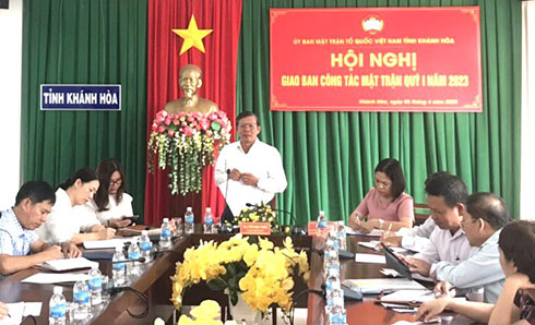 UBMTTQ Việt Nam tỉnh Khánh Hòa: Giao ban công tác Mặt trận quý I
